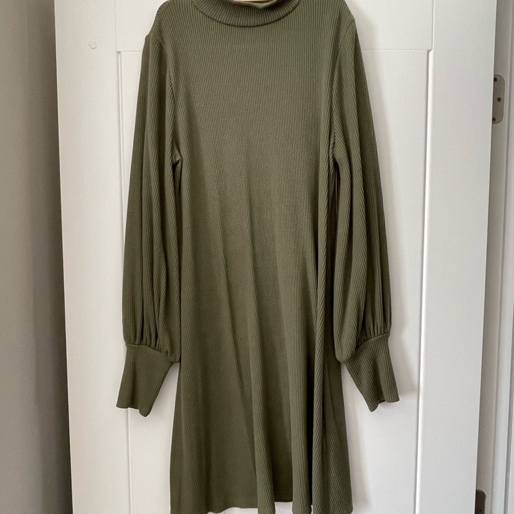 Army Green Knit Dress